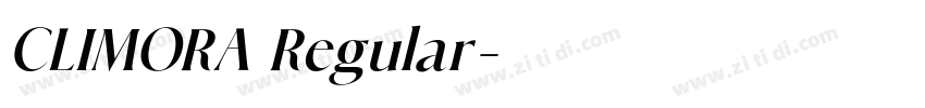 CLIMORA Regular字体转换